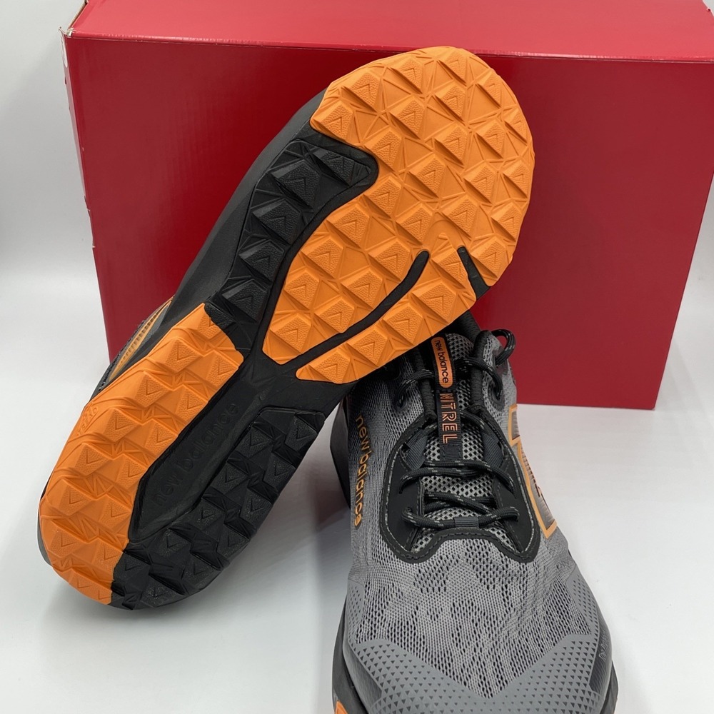 New Balance Dynasoft Nitrel v6 Trail Running Shoes Mens 11 4E WIDE Grey/Orange - Picture 3 of 7